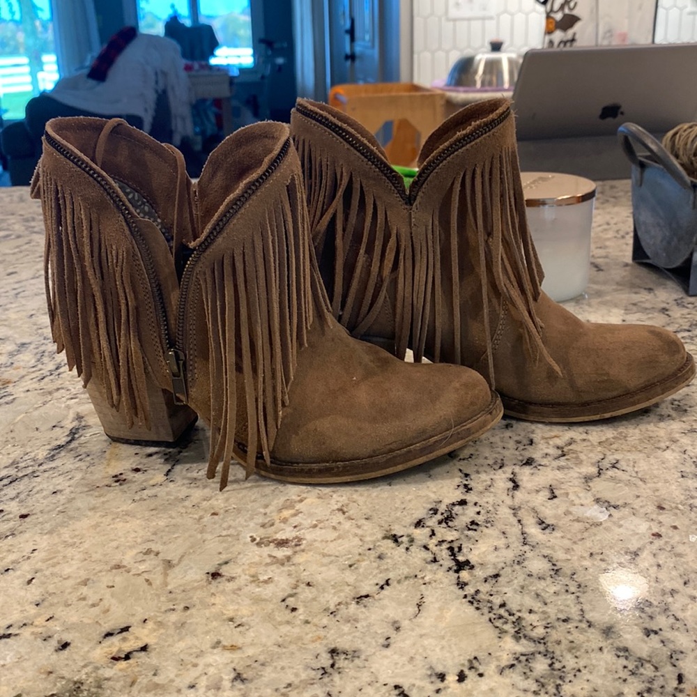 Dingo ankle boots with fringe. Super comfortable!